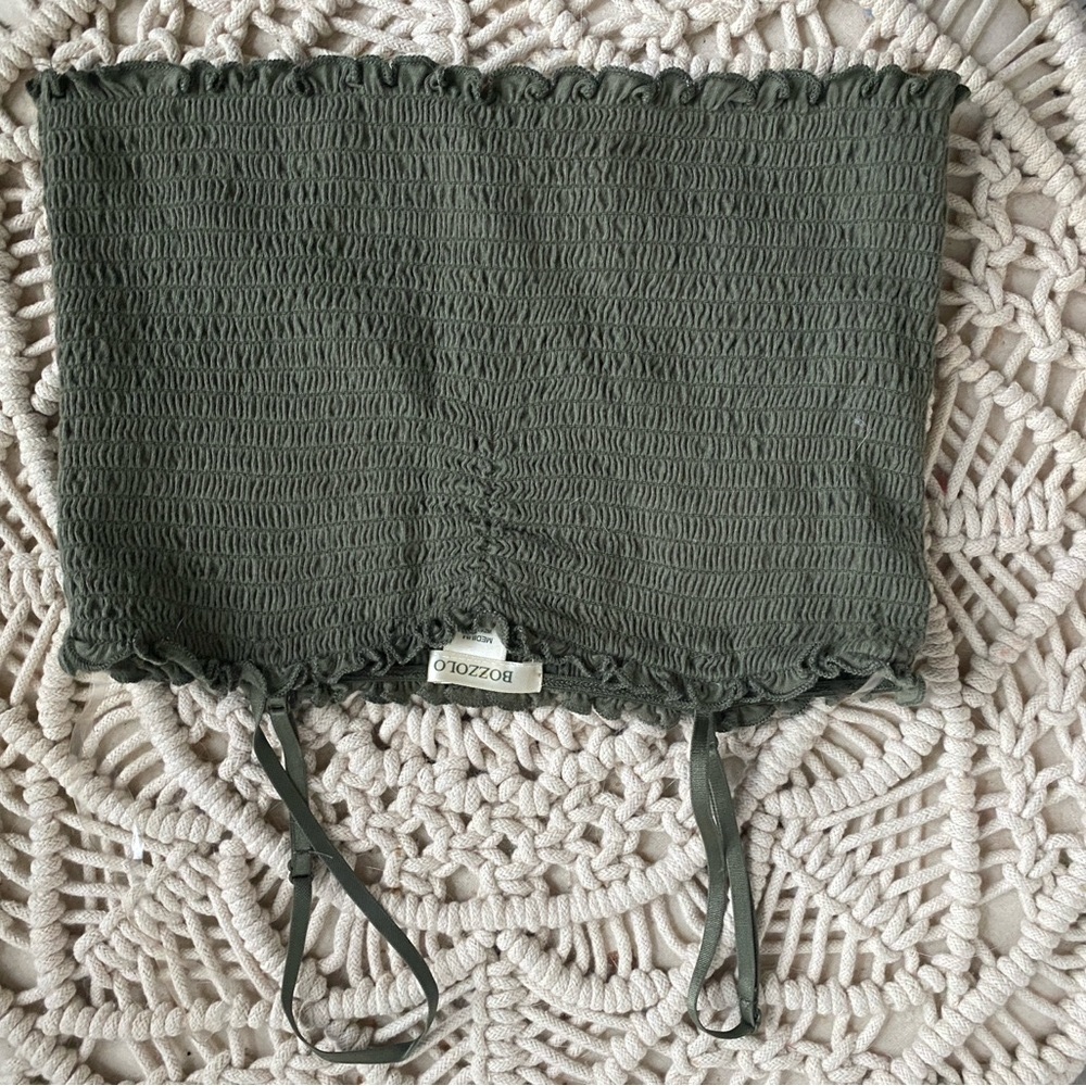 Bozzolo Forest Green crop tank medium